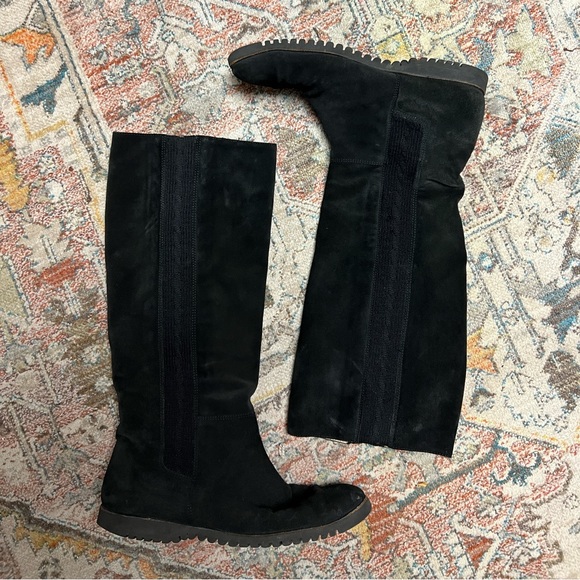 Salvatore Ferragamo Shoes - Salvatore Ferragamo | Black Suede Midcalf Boots